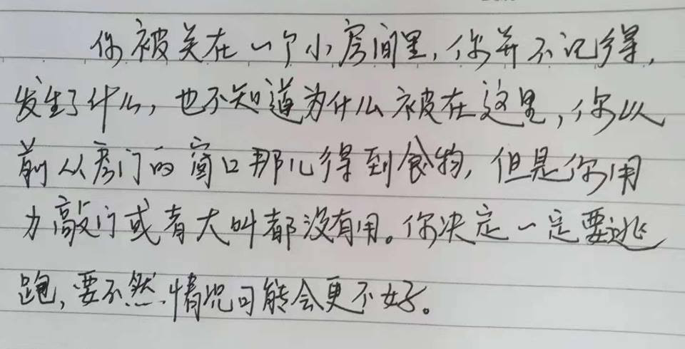 Chinese handwriting by a 50-year-old native speaker.